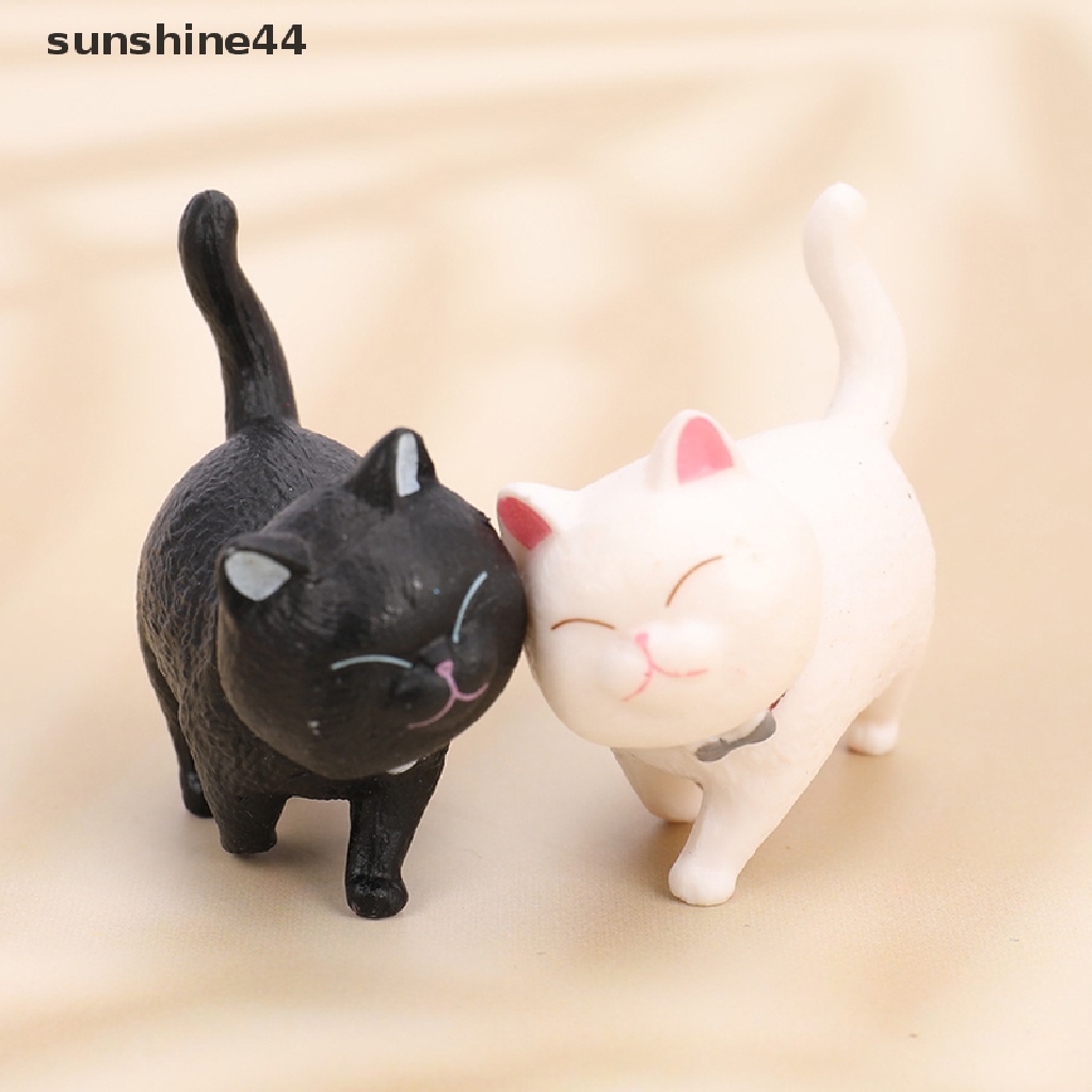 Sunshine 1PC Mainan Action Figure Kucing Mini Bahan PVC Untuk Dekorasi