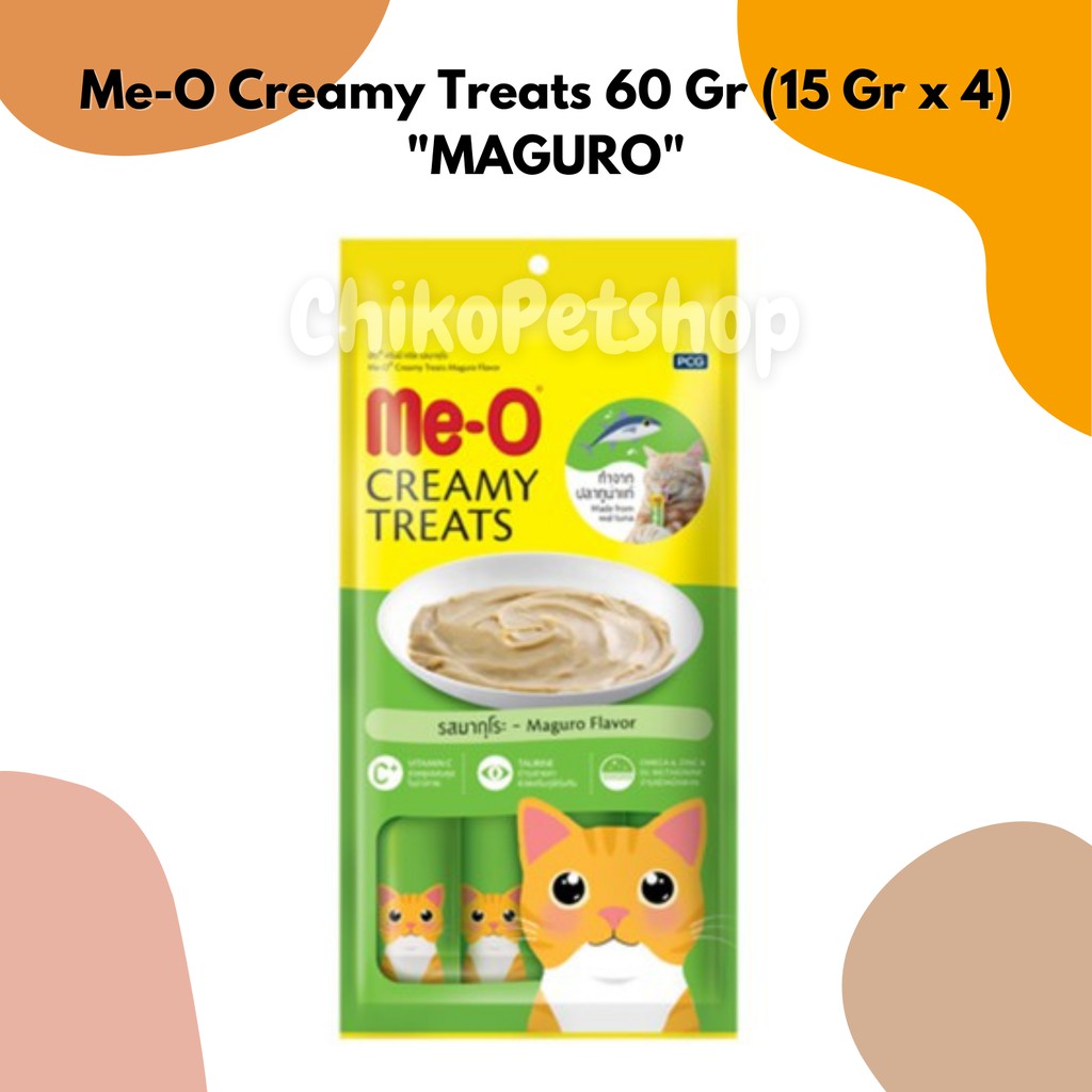 Snack kucing ME-O Creamy treats 15gr isi 4 pcs | MEO Creamy 15 gr