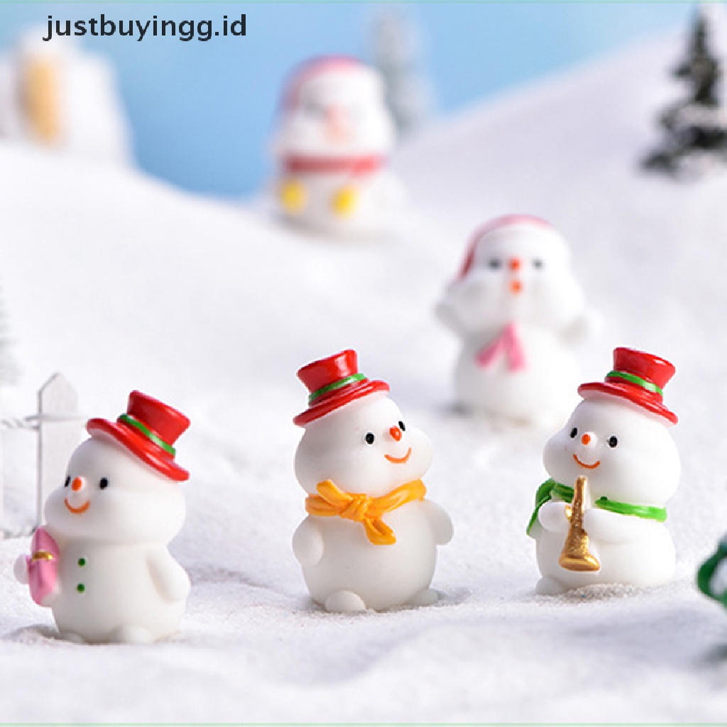 [justbuyingg.id] Christmas DIY Mini Miniature Fairy Garden Ornament Decor Christmas Accessories ID