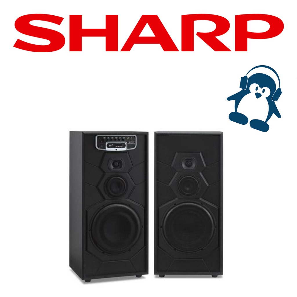 SHARP CBOX-RB1280UBL | Active Speaker Carbon Texture Design