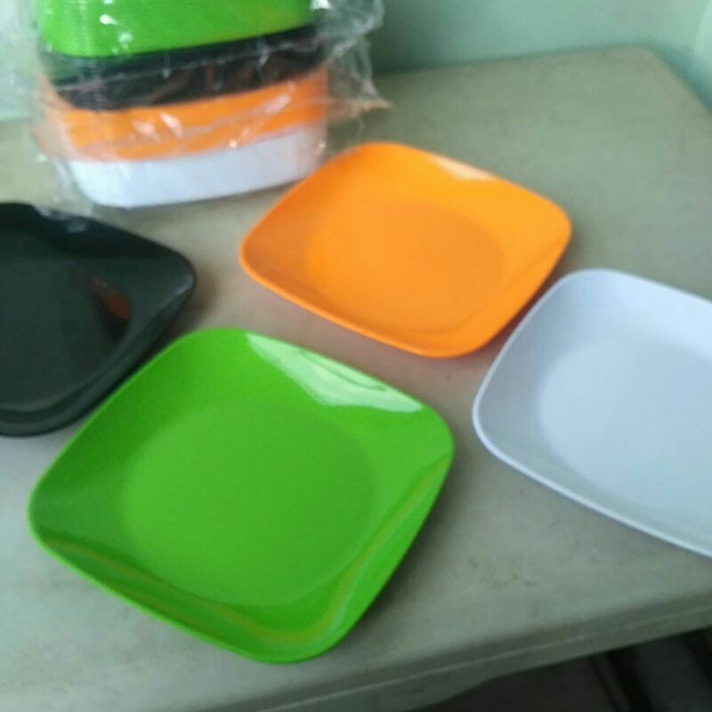 Piring Corel Segi I-One / Piring Makan / Piring Saji Set 3pcs