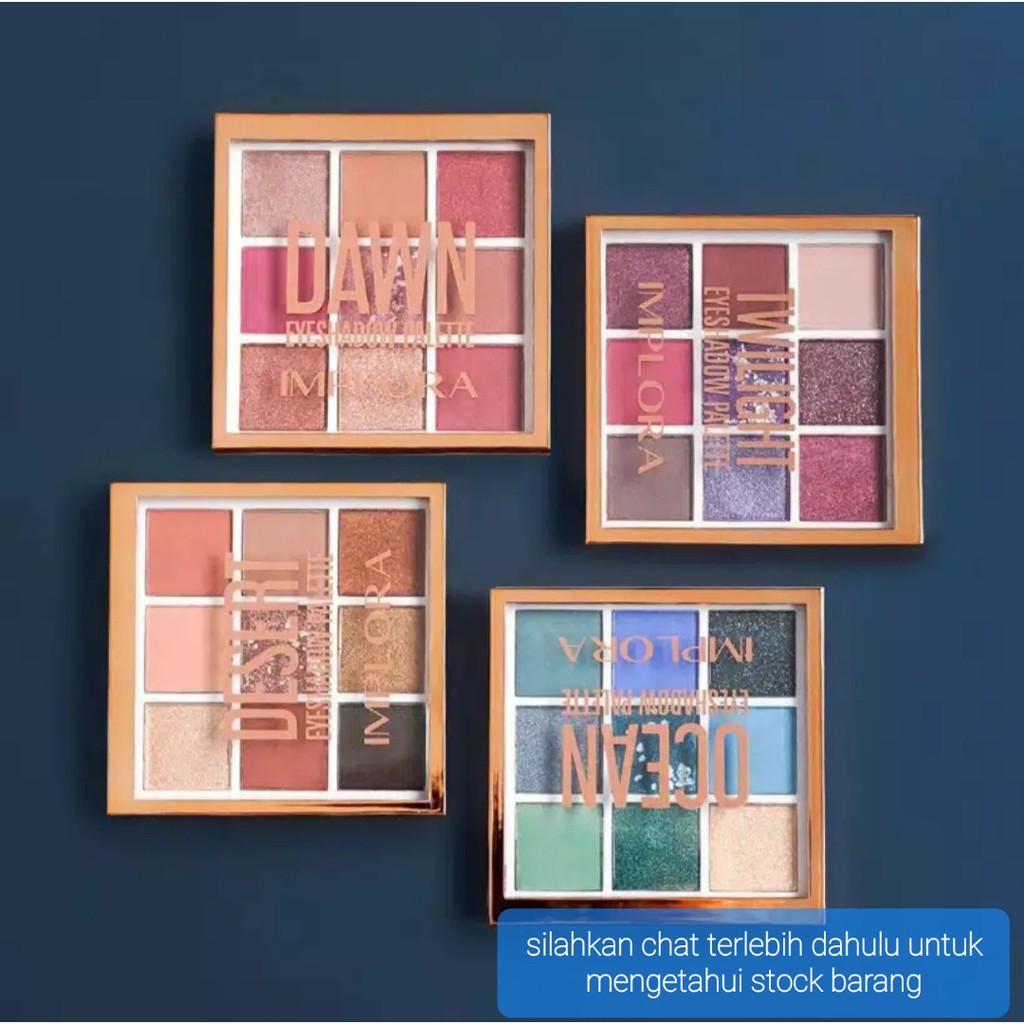 IMPLORA EYESHADOW PALETTE NINE COLORS ORIGINAL MAKE UP KOSMETIK WANITA