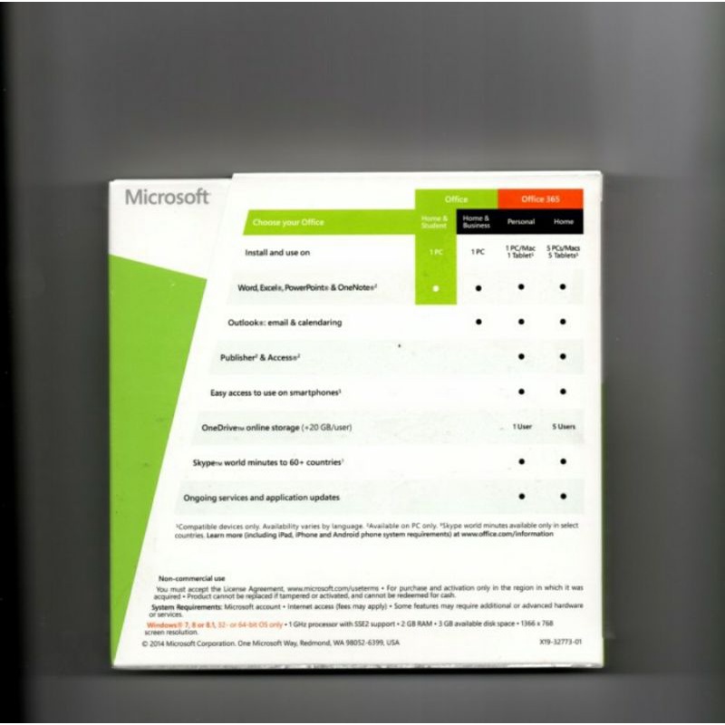 Microsoft Office Home &amp; Student 2013 Original Word/Excel/PowerPoint ORIGINAL 100%