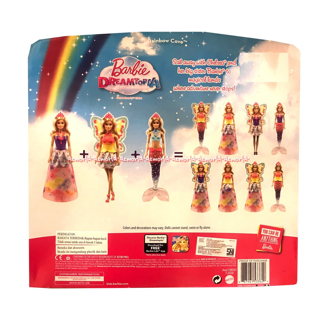 Barbie Dreamtopia Change Dress Boneka Berbi Bisa Ganti Costum Dreamtopia With 3 Fairytale Costume