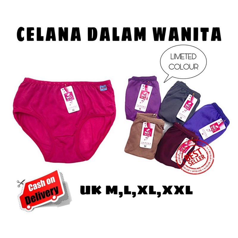 CD Celana Dalam Wanita Dewasa Murah ESSE Katun Murah Warna Gelap Undies Kancut Sempak Cd Celana Dalam Wanita Celana Dalam Remaja Celana Dalam Ibu Katun Murah