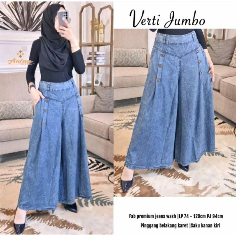 Verti Celana Kulot Jeans Jumbo Umbrella Premium