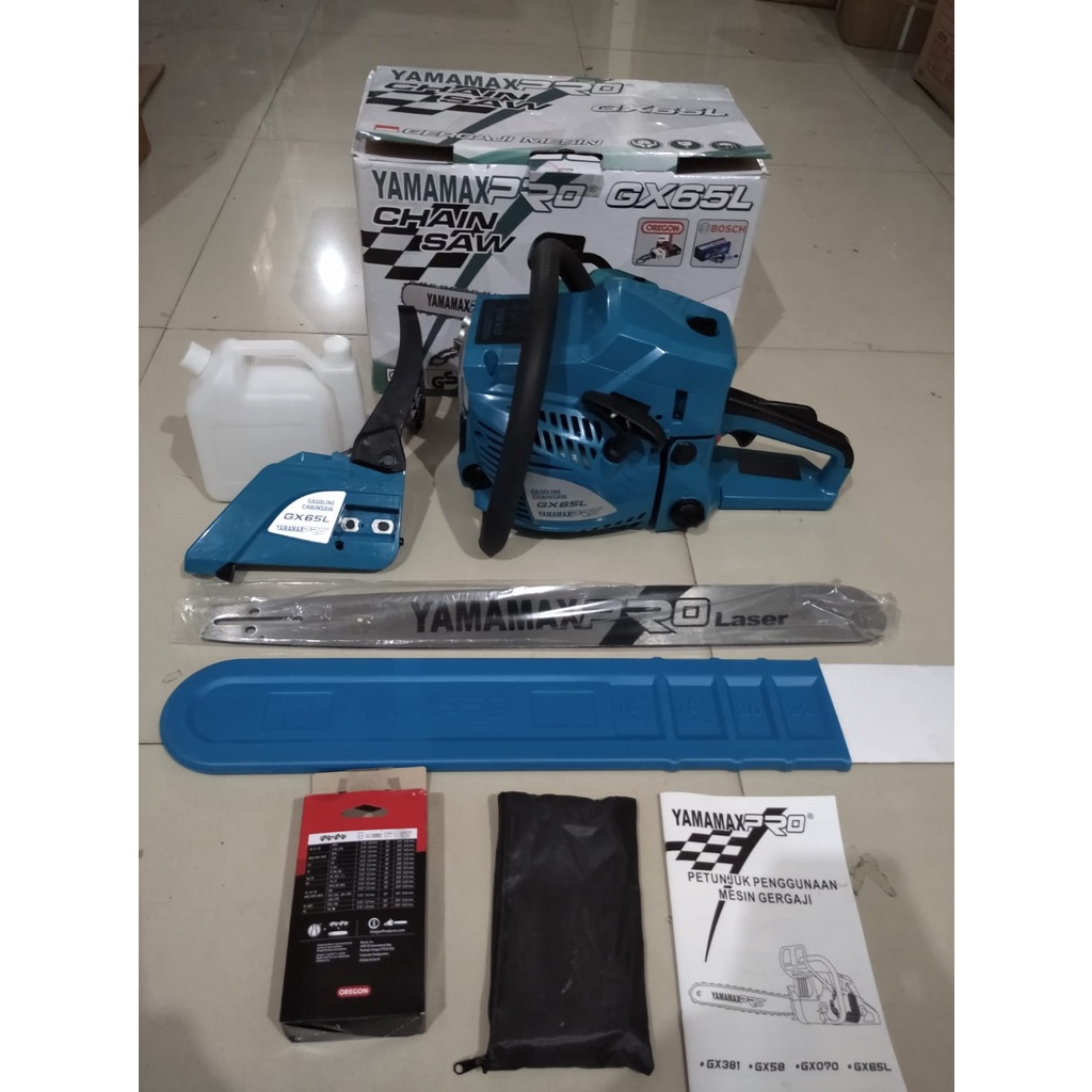 PROMO RAMADHAN !!!! Gergaji Mesin Senso Bensin Chainsaw Mini Potong Kayu Bar 22 inch JLD tools YUKIDO