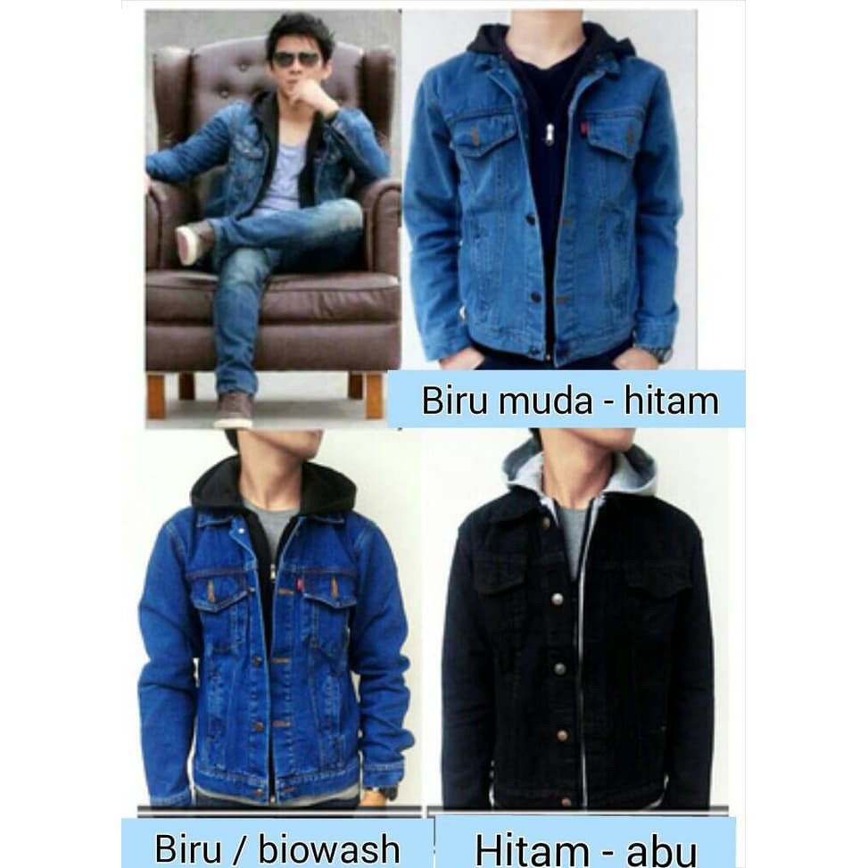 Jaket Pria Casual Kulit Semi Motor Outdoor Comby B fashion U5H8 jaket levis ariel hodie double