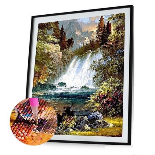 DIY Full Drill Diamond Painting - 5D Waterfall Stitch Kit