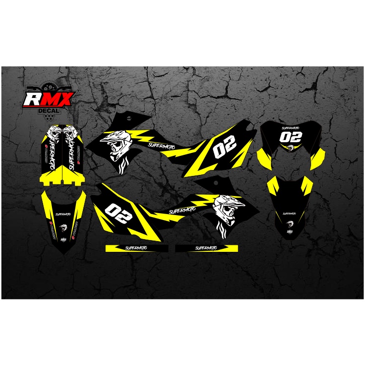 DECAL DTRACKER FULLBODY (016) DEKAL STIKER DTRACKER 150 SE 2016 2017 2018 2019 2020 2021 2022 HITAM 