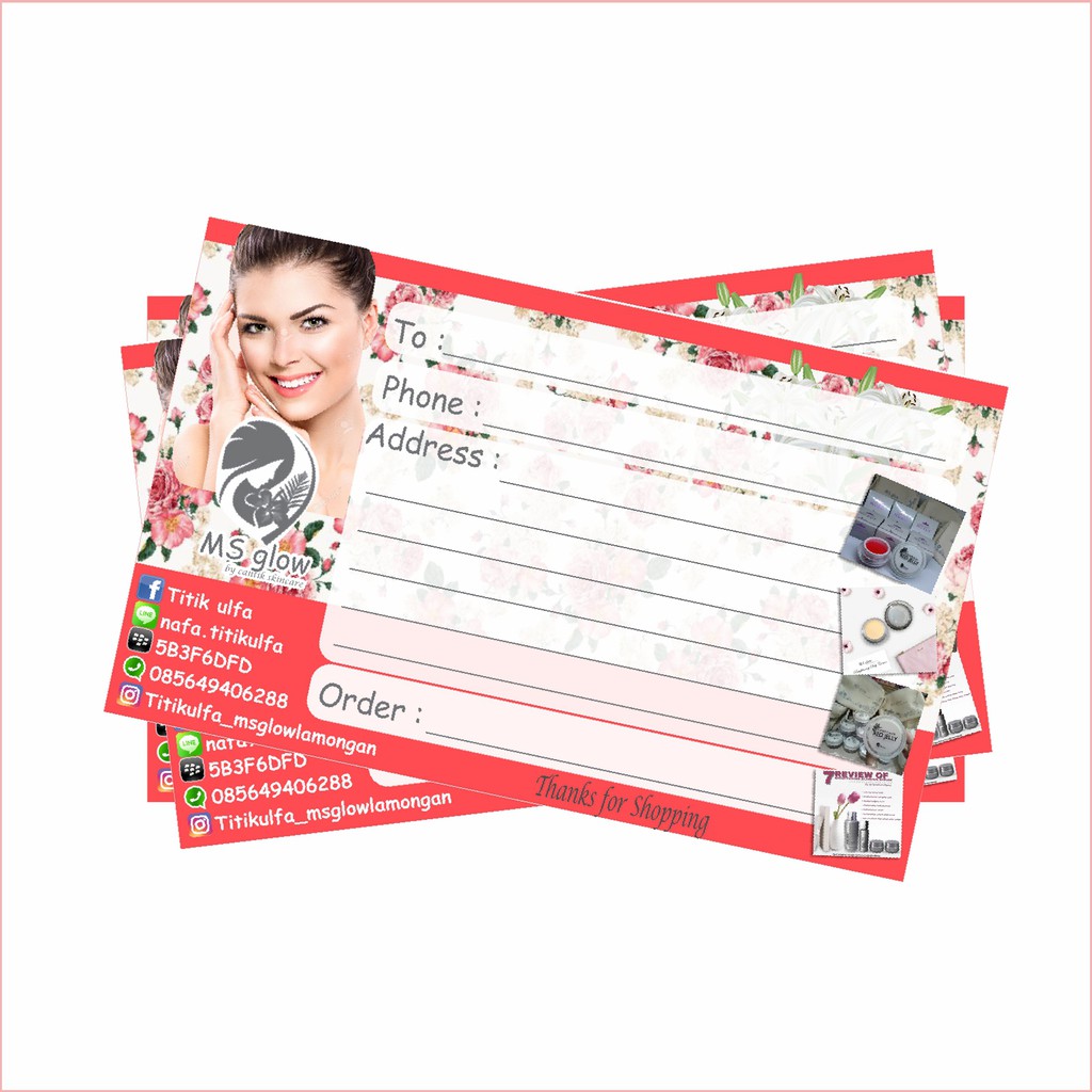 

Stiker Label Pengiriman Online Shop MsGlow