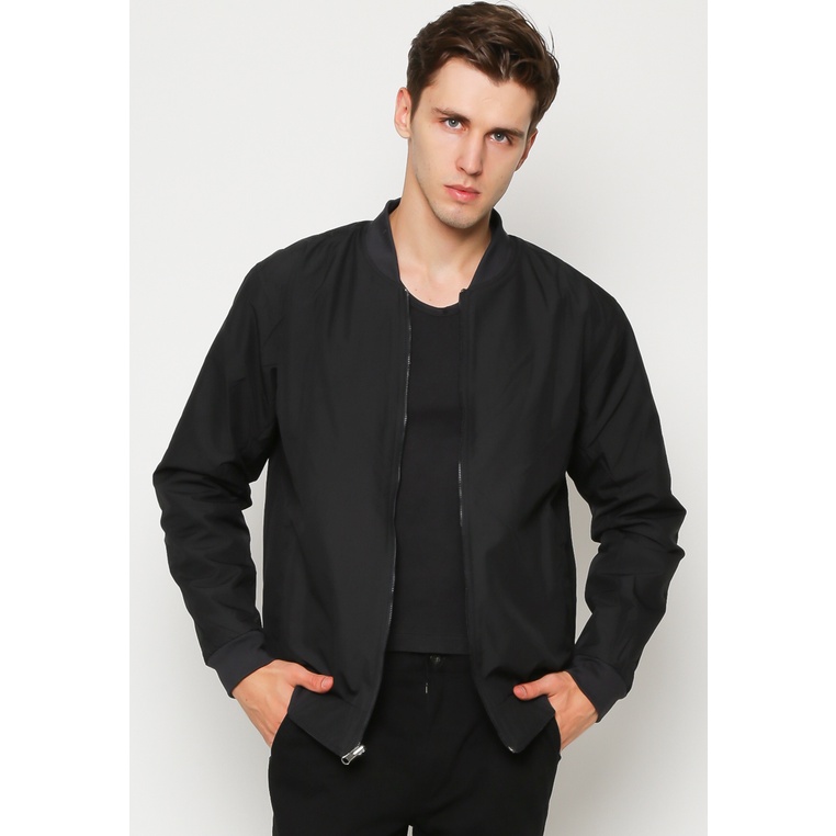KENT&CREW Jaket Bomber Hitam Pria - C-XJE401-B9