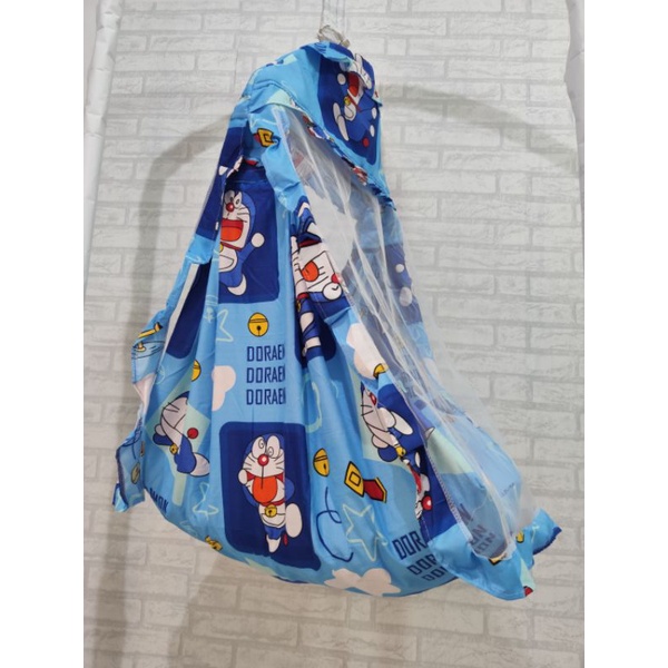 Ayunan Karakter 3in1 Kain Ayunan dan Kelambu dan Kasur-Doraemon kotak biru