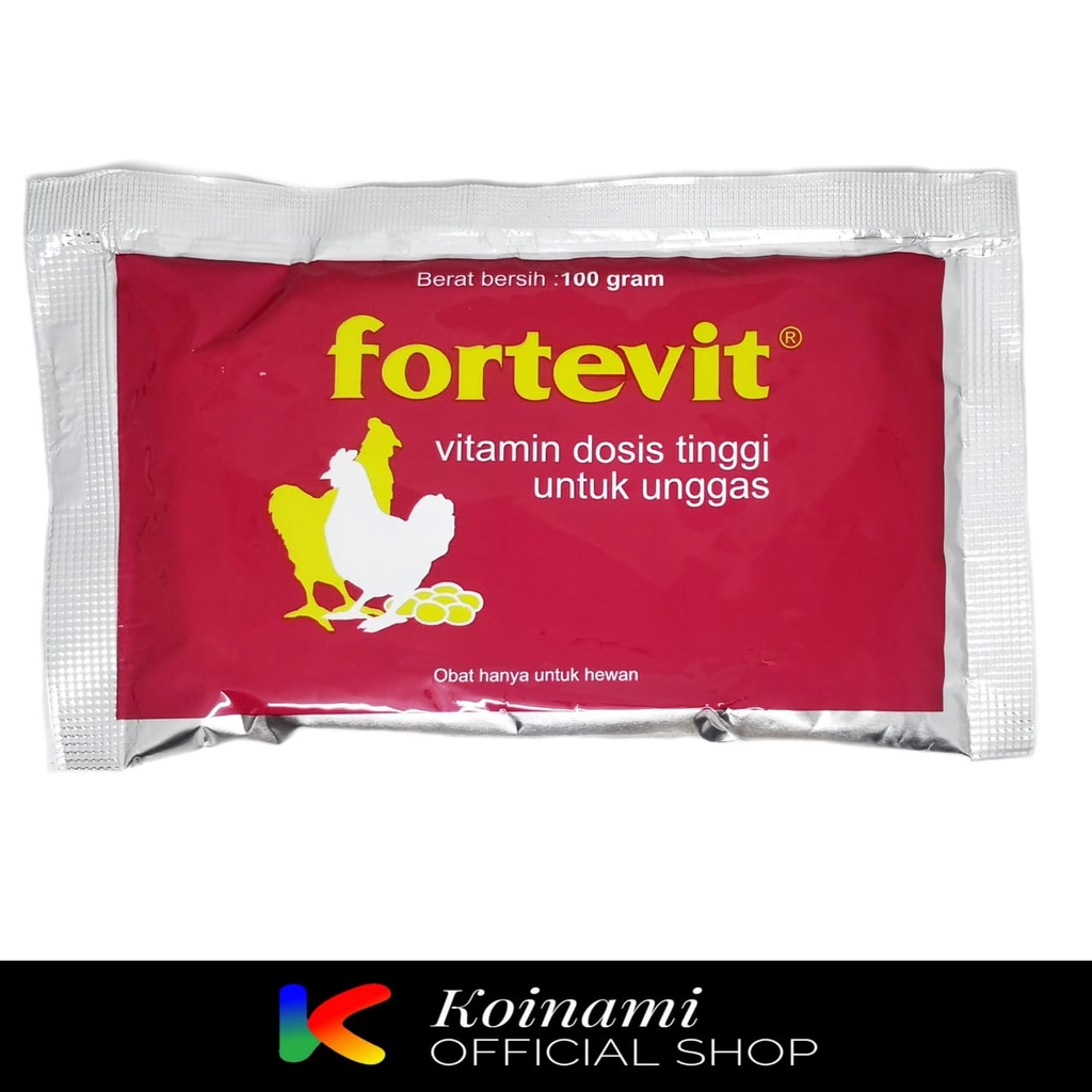 FORTEVIT 100 gram VITAMIN DOSIS TINGGI UNTUK UNGGAS  / AYAM / BEBEK / ITIK / MEDION