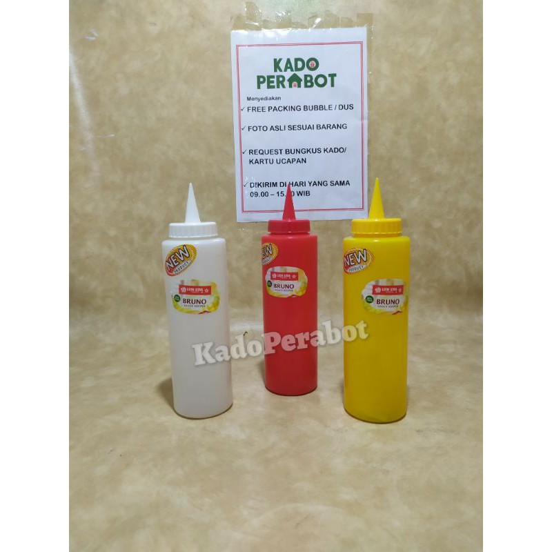 botol bruno 425ml - botol saus lion star high quality anti pecah