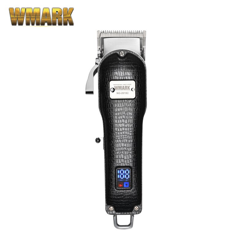 WMARK NG-2019C Crocodile Leather Rechargeable Hair Clipper 2500Mah 6000 RPM