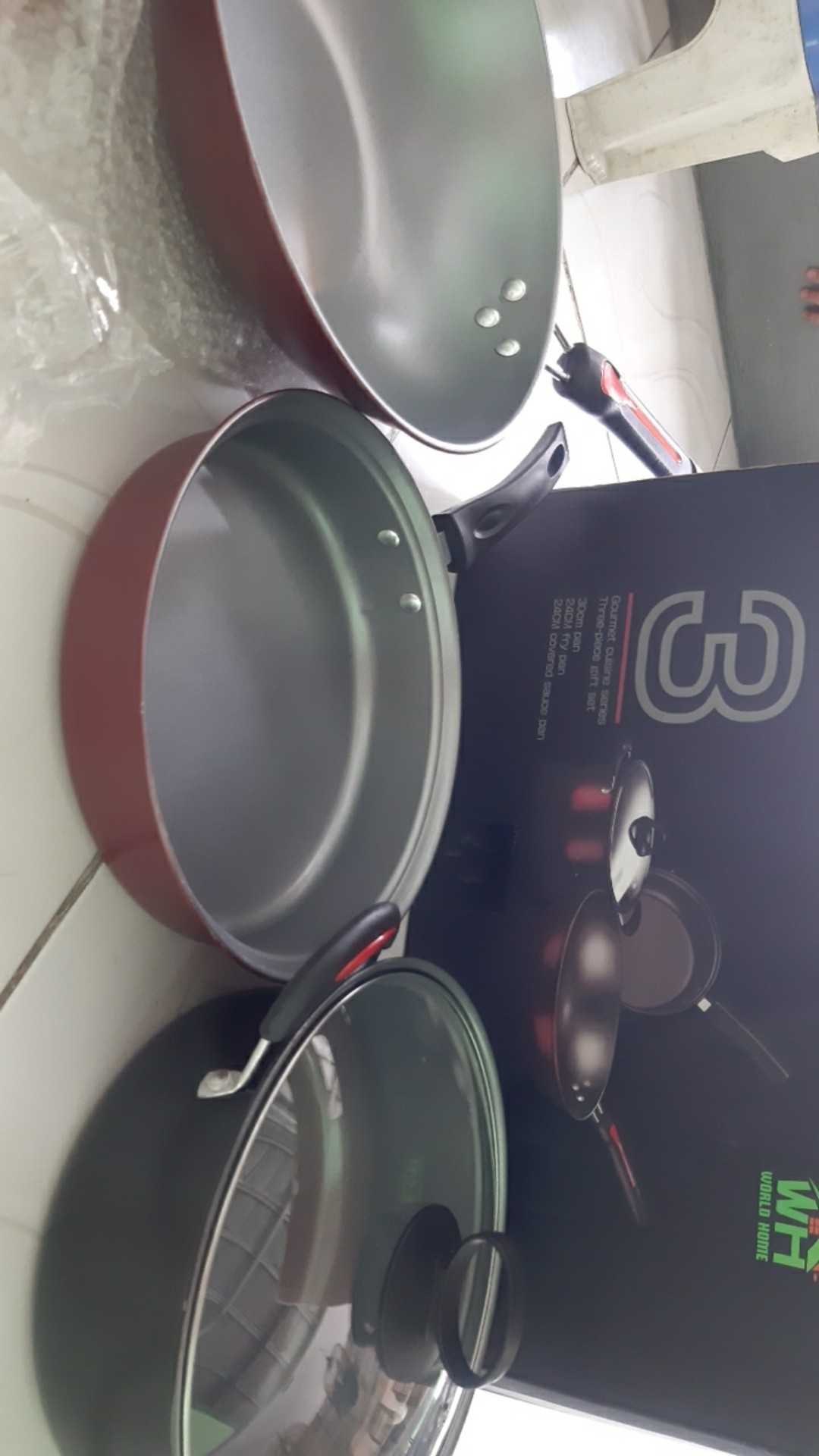 Set Panci Teflon Marble Coating Tg 5 Panci Set Isi 3pcs Fh88