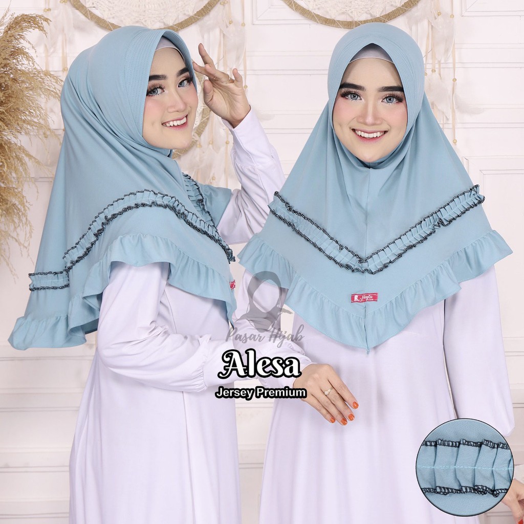 Jilbab Intan Alesa Hijab Instan Jersey Premium Kerudung Bergo Pasar Hija'b