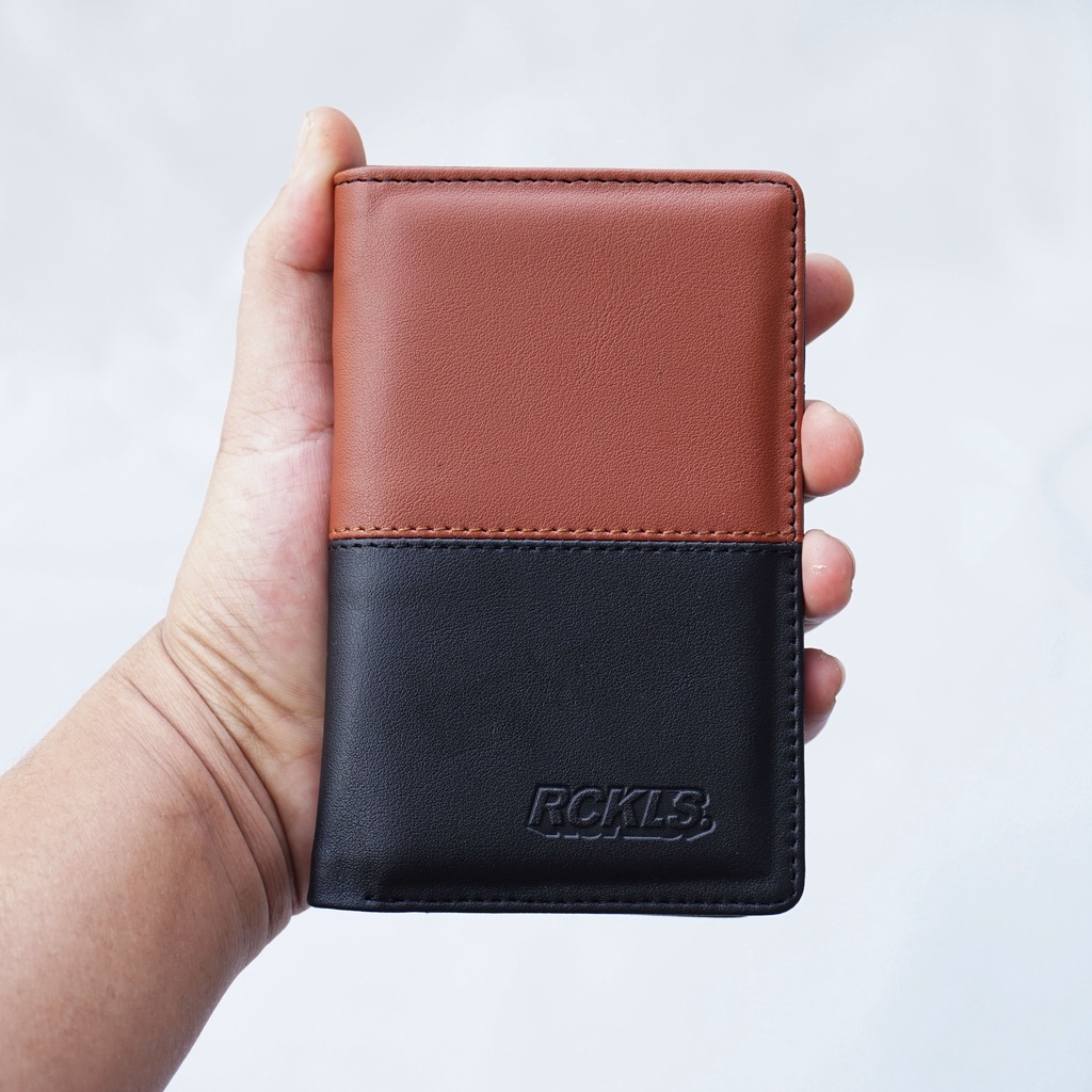 RCKLS. Dompet Pria Wanita 3/4 Pu Sintetis-Hitam|Tan|Brown-3