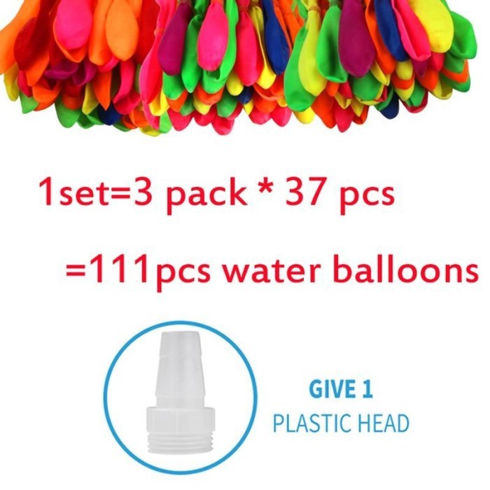 Magic Bunch Water Balloon / Happy Baby Balloons 1 Pack Isi 111 Pcs / Perang Balon Isi Air / Mainan Lempar Balon Air / Mainan Anak Dan Dewasa / Balon Air Selang