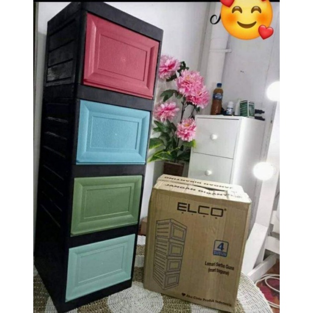 LEMARI SERBAGUNA 4 SUSUN ELCO /LEMARI PLASTIK 4 SUSUN ELCO /LEMARI PLASTIK 4 SUSUN /LEMARI SERBAGUNA