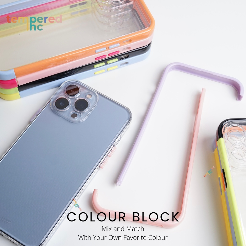 NEW !! Colour Block Case Iphone ( Iphone 11 - 13 pro max Ready )