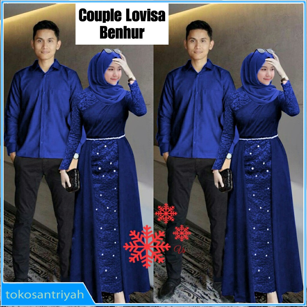 Baju Couple Kondangan Kekinian Brukat Baju Gamis Couple Terbaru 2021 Pasangan Baju Kapelan Pacar Shopee Indonesia