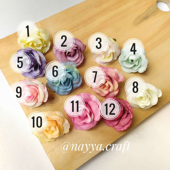 Kepala bunga mawar peony kelopak bunga artificial kecil hiasan dekorasi mahar craft-1