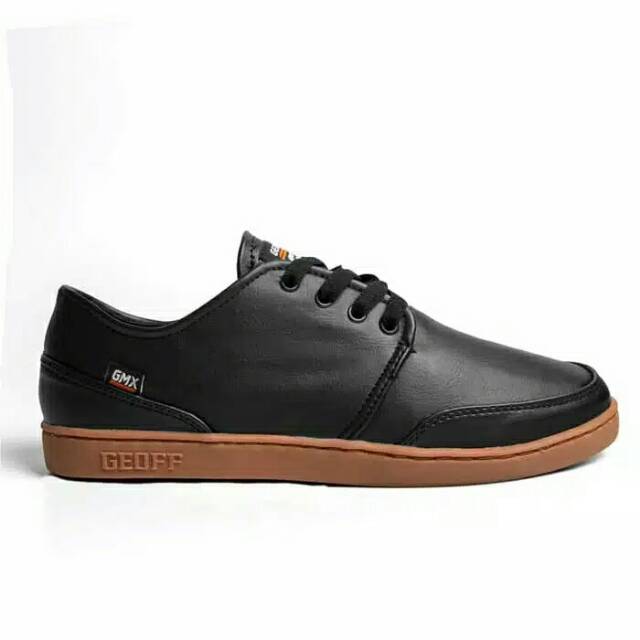 Sepatu Geoff Max Authentic Leather Black Gum