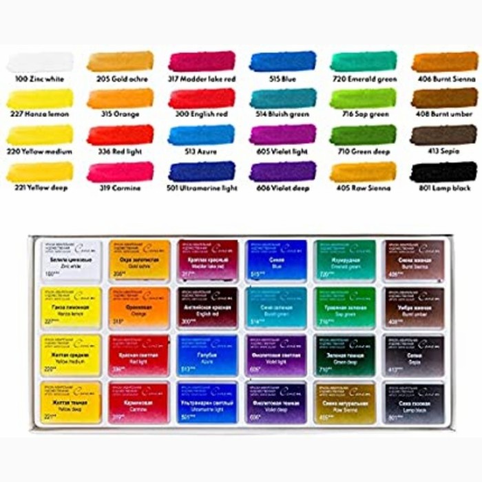 

nevskaya sonnet studio watercolor set 24 color