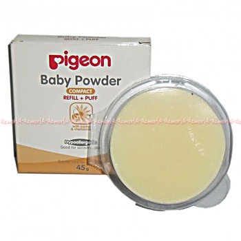 Pigeon baby powder Refill Puff compact bedak bayi pigeon isi Ulang