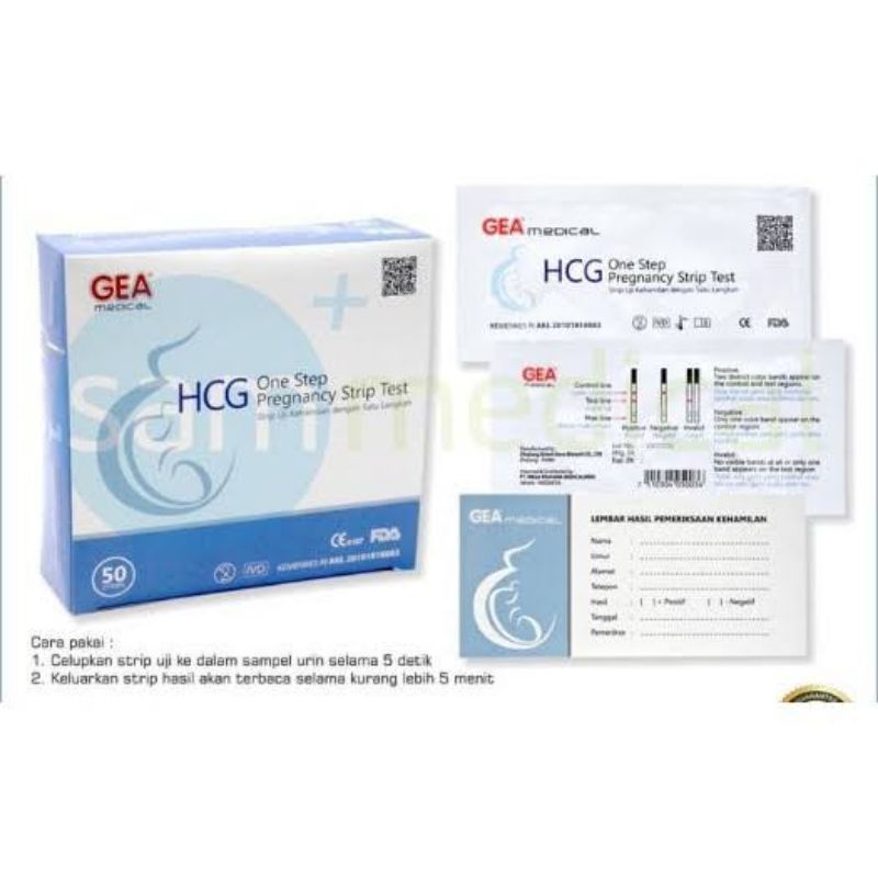 Tespek Test pack Alat Tes Hamil Kehamilan HCG Gea Free Cawan Urine