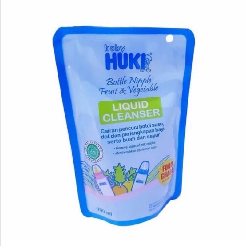 Baby Huki Liquid Cleanser 100ml 450ml - Huki Sabun Cuci Botol Perlengkapan Bayi