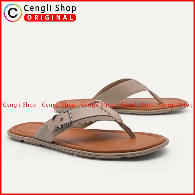 SANDAL JEPIT PEDRO PRIA ORIGINAL CASUAL BRANDED ASLI COKLAT PM095