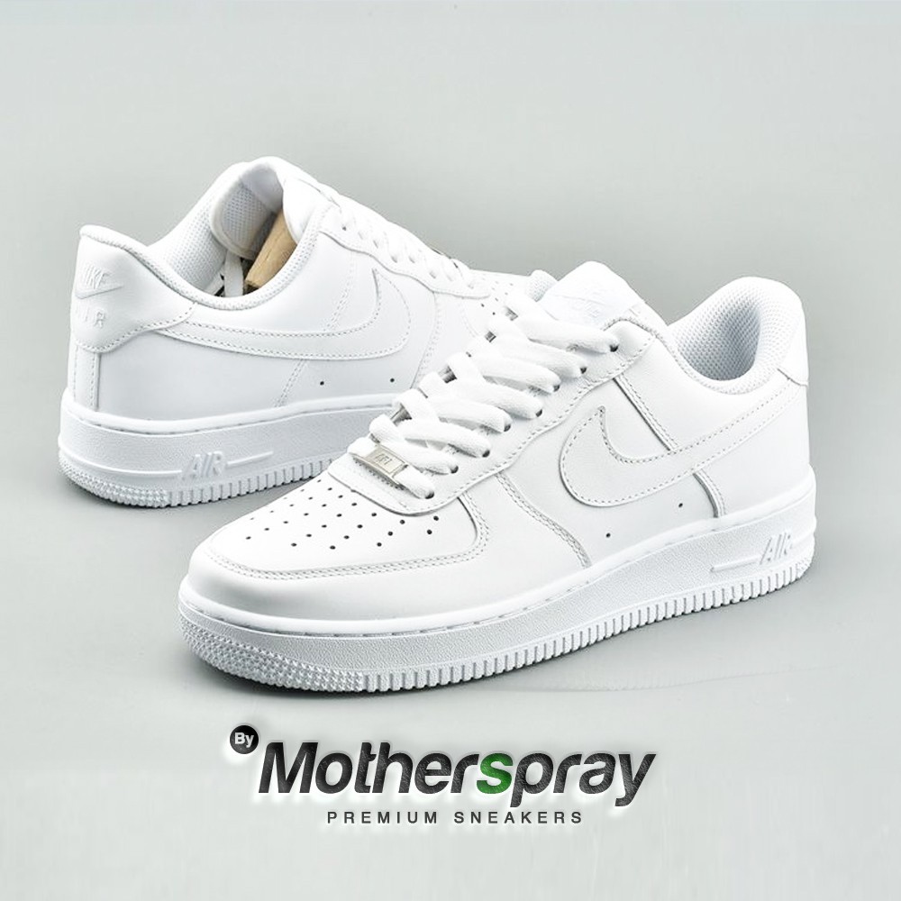 SNEAKERS COWOK HITAM BIRU MISTY  Nike Air Force 1 Low White Premium Quality