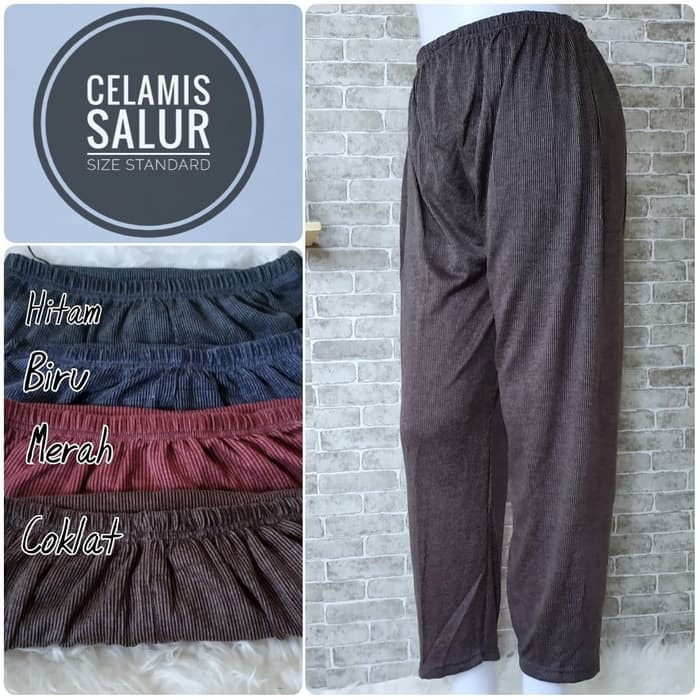 Celana Wanita Santai Harian Daleman Celamis ALADIN GARIS SALUR JUMBO