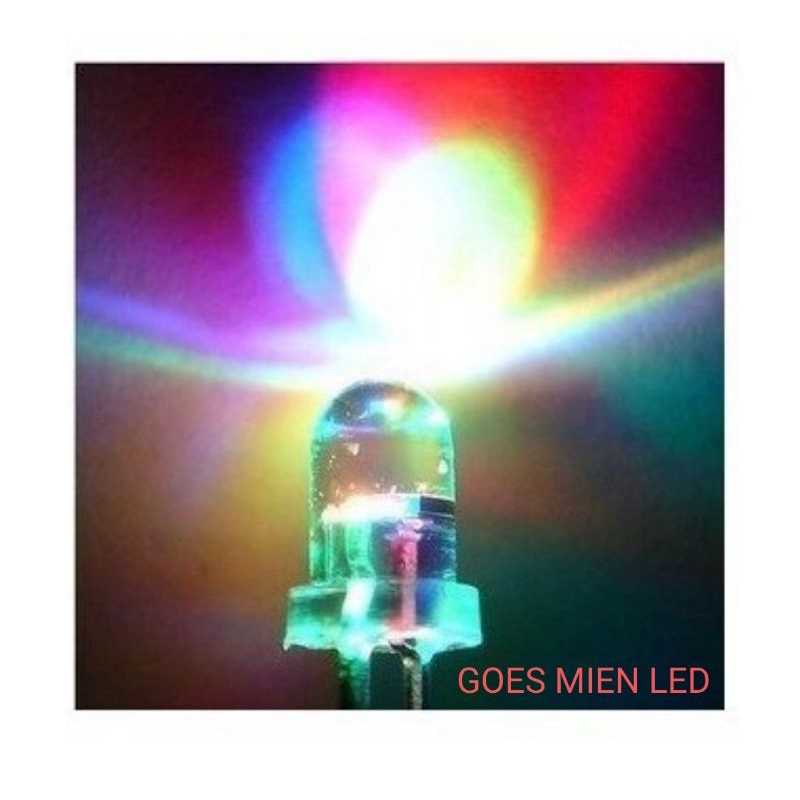 led 5 mm 3 warna rgb per 100 biji