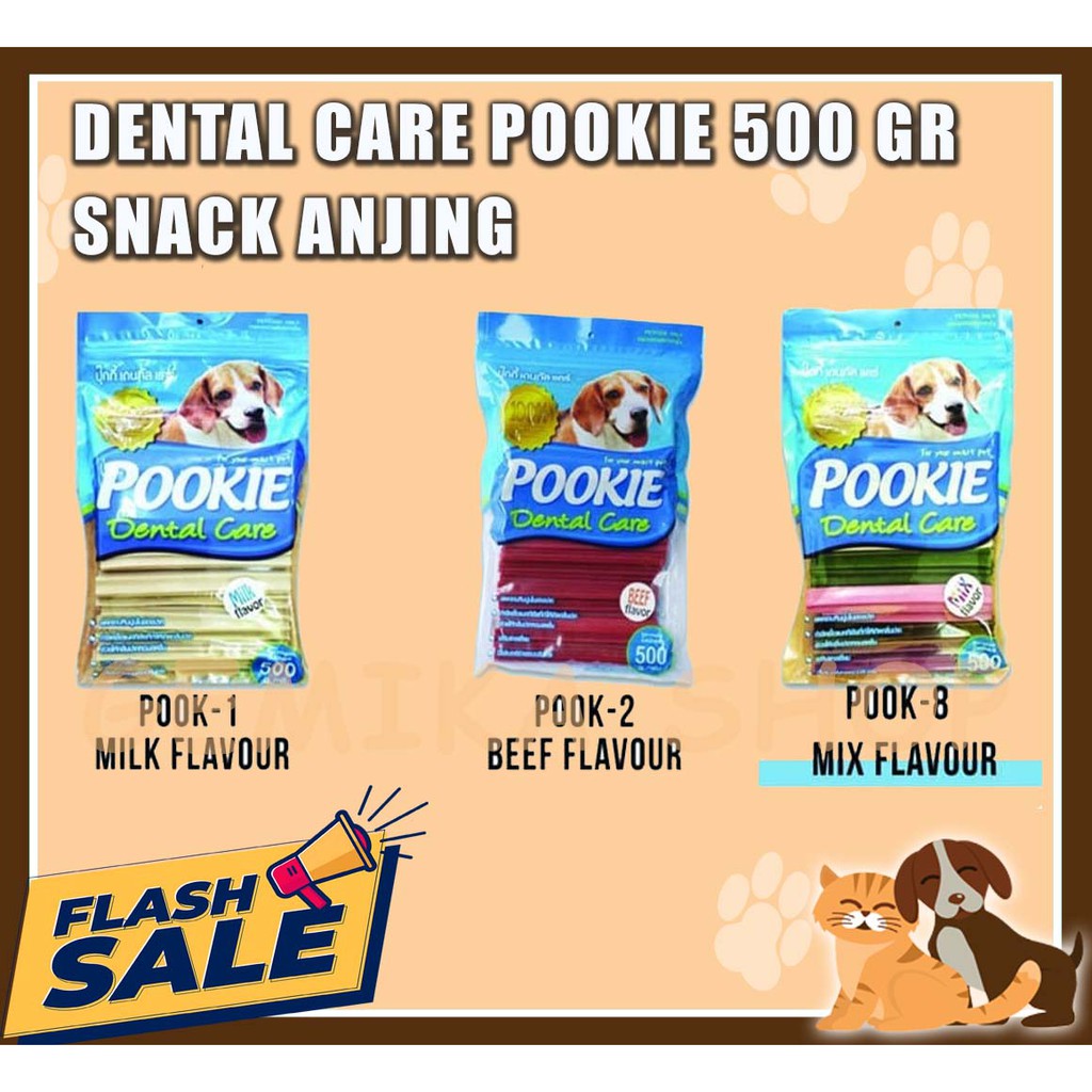 Pookie Star Stick Dental Care All Variant 500gr - Snack Anjing