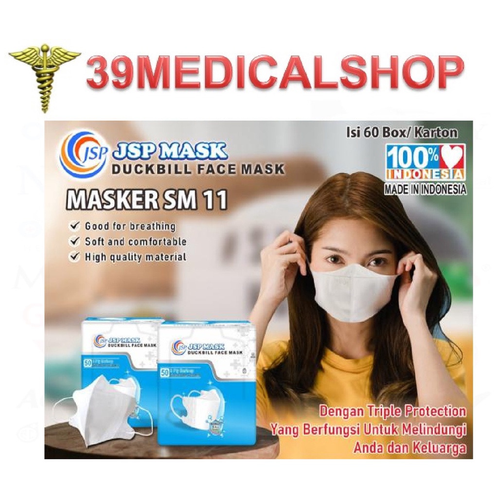 MASKER DUCKBILL JSP SM11 (1 BOX ISI 50) - MASKER JSP DUCKBILL