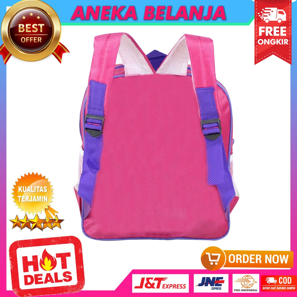 Ready Stock Backpack Terbaru Khusus Anak Cewek Mika Gambar Pony Pink Fashionable Kece Kekinian Murah