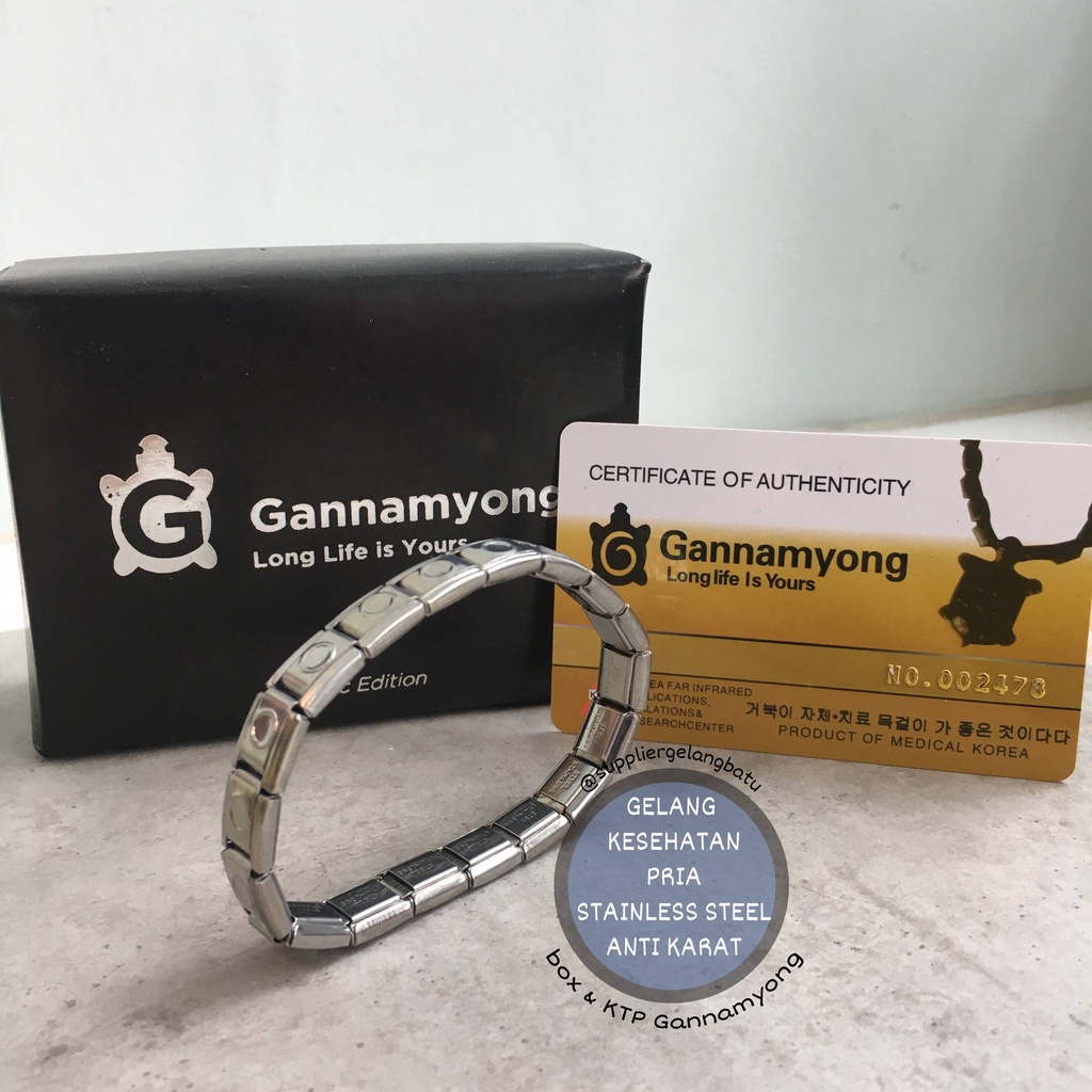 gannamyong STAINLESS STEEL 316L TITANIUM LM life secret bracelet