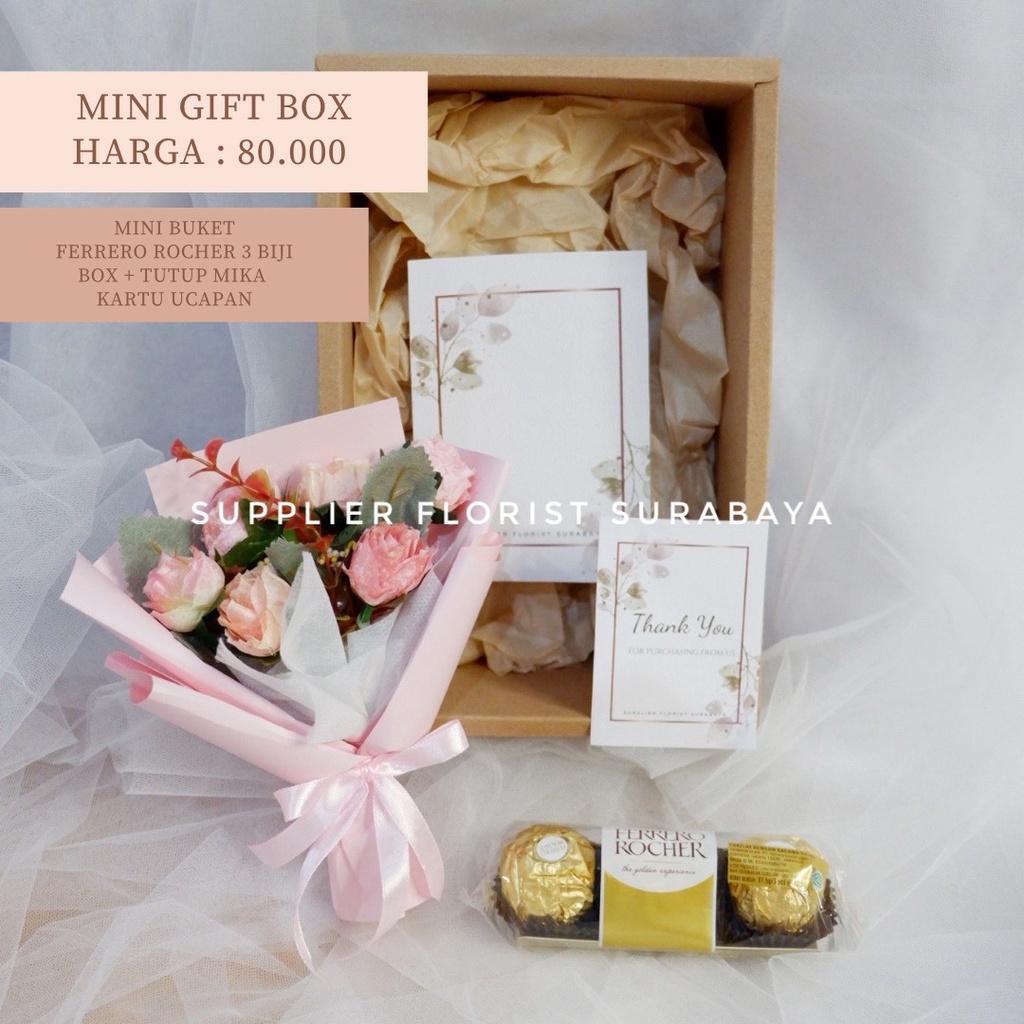 MINI GIFT BOX BUKET BUNGA MINI KADO HADIAH WISUDA HADIAH ULANG TAHUN HADIAH ANNIVERSARY HADIAH VALENTINE VALENTINES DAY BOUQUET BUNGA MINI