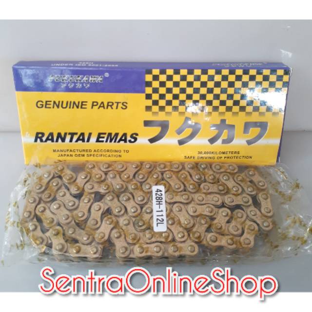 Rantai Rante Emas Gold Tipe 428 H 112 mata Fukukawa