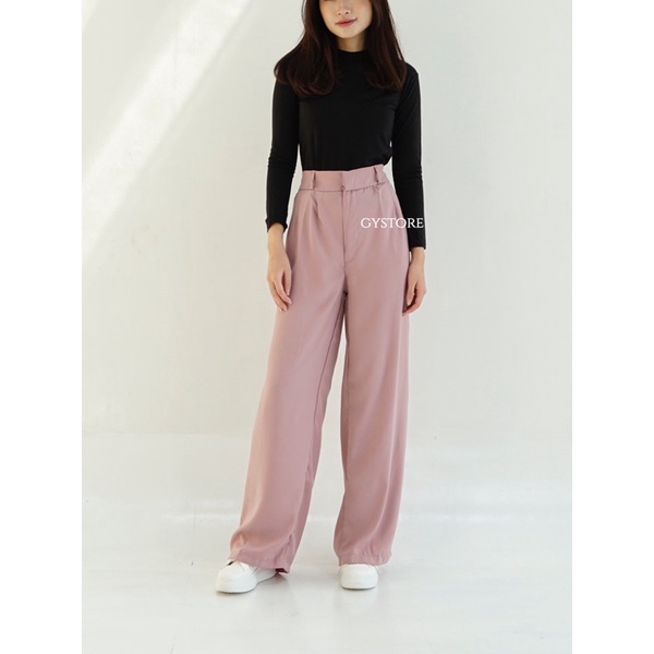 Gystore • Celana Kulot Casual Bian Long Pants | Korean Style Pants