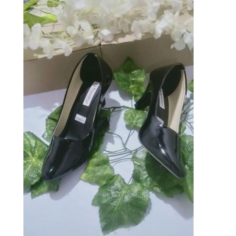 Paling Dicari.. sepatu wanita pantopel hitam 7cm sepatu pantopl berkualitas helss
