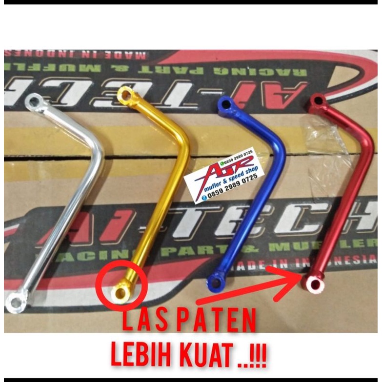 Tiang L Gantungan Braket knalpot ORIGINAL Aitech Cobra & non Cobra standar Ninja R RR SS ZX Fiz R sa