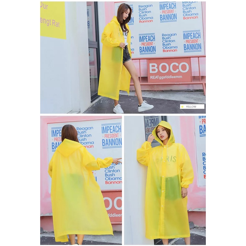 Jas Hujan Polos Wanita Korea Dewasa Mantel Pria Terusan Kekinian Raincoat Ponco Girl NEW