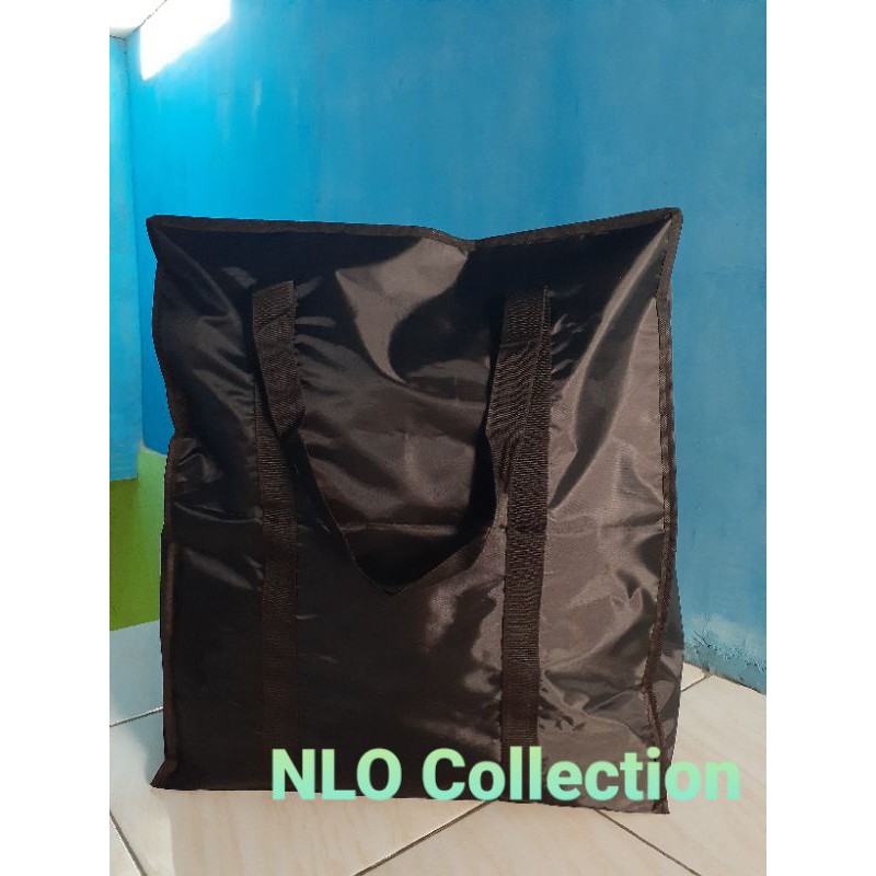 (Nlo) Tas Belanja Terpal Polos Jumbo Totebag Laundry Tas Serbaguna Jinjing Besar Pasti Promo