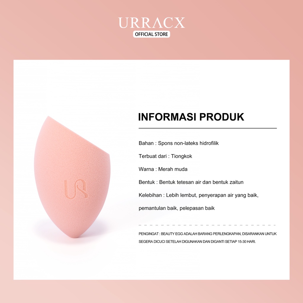 URRACX Spons Bentuk Base Makeup Sponge Set Bevel Triangular Sponge Soft