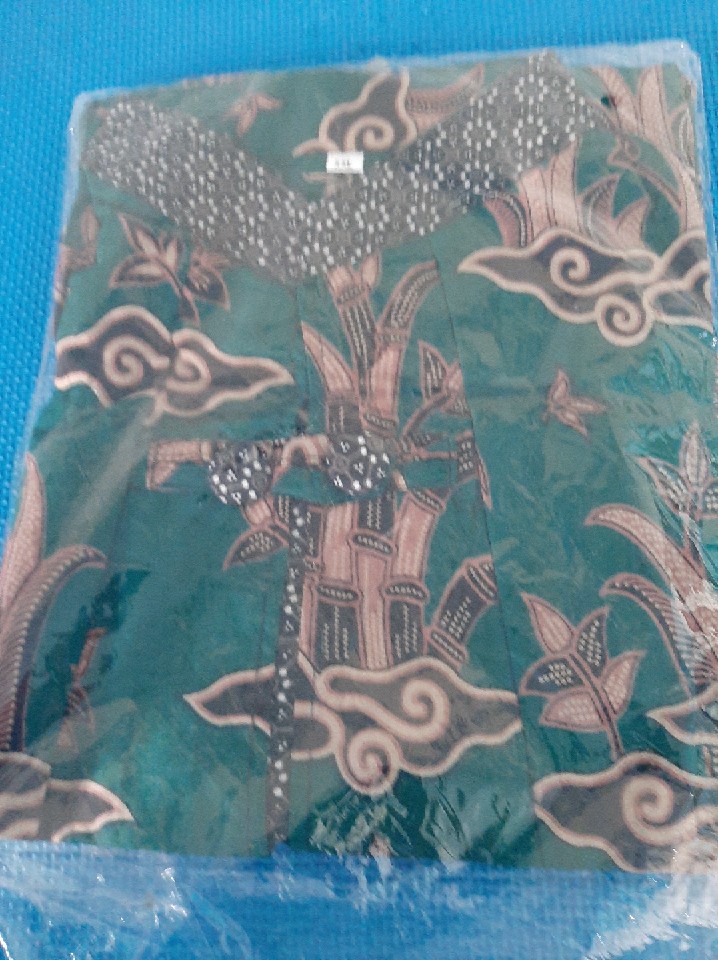 Tey-17 Batik Wanita Asj Sa Hrb026 Kenongo Kemeja Tosca Pendek